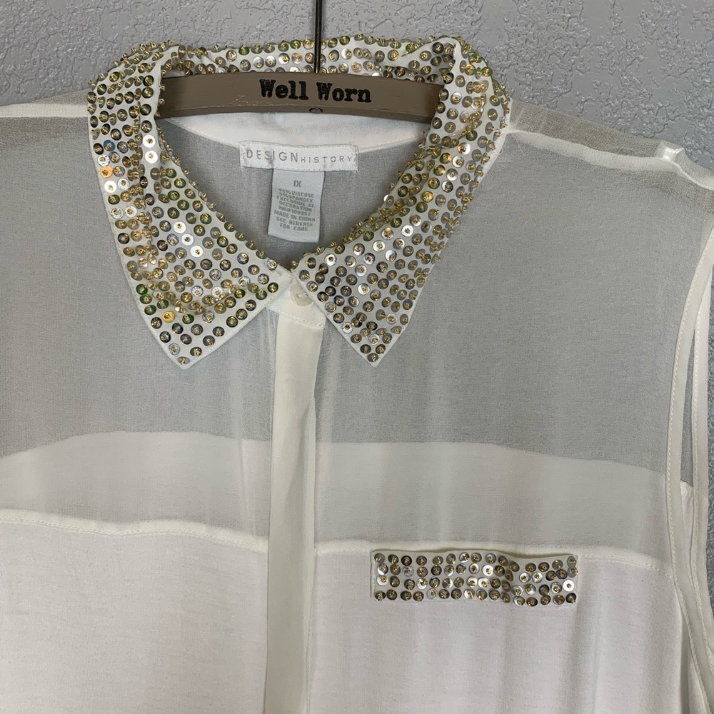 Design History Plus Size Basic With A Little Bling - image 1